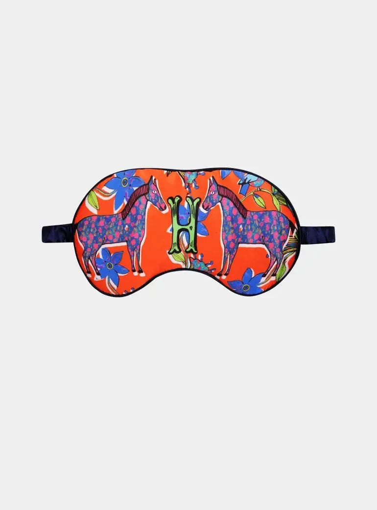 Silk Eye Mask / "H for Horses"