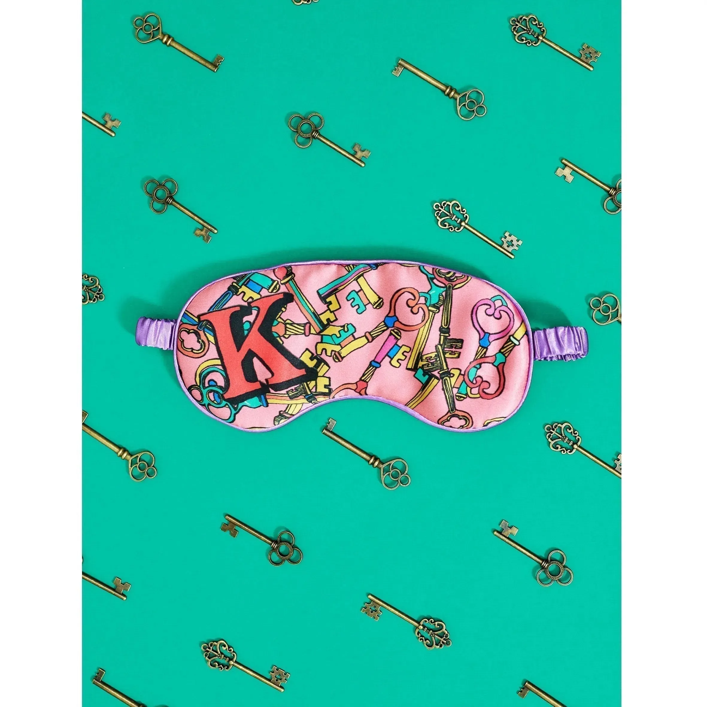 Silk Eye Mask / "K for Keys"