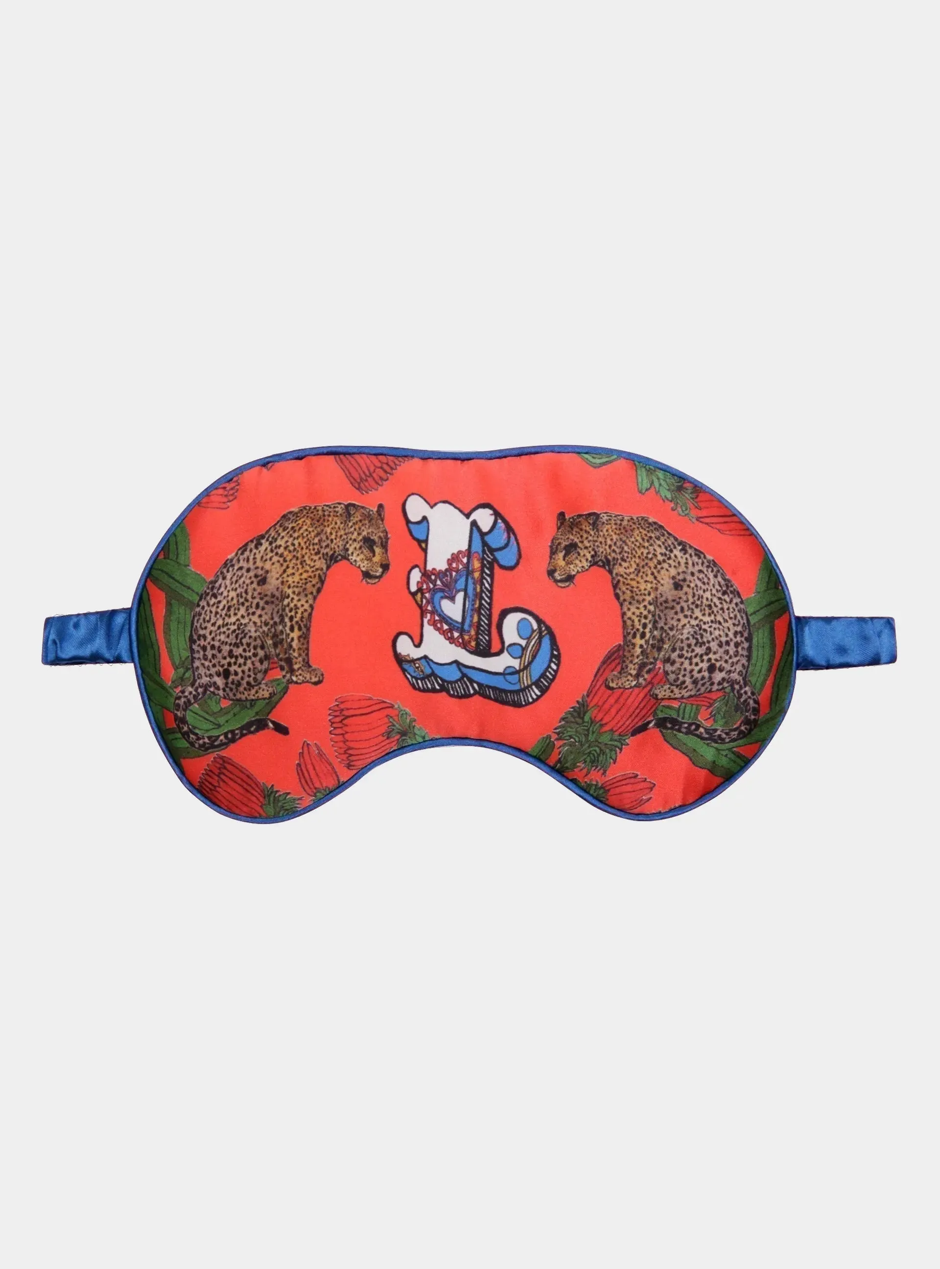 Silk Eye Mask / "L for Leopard"