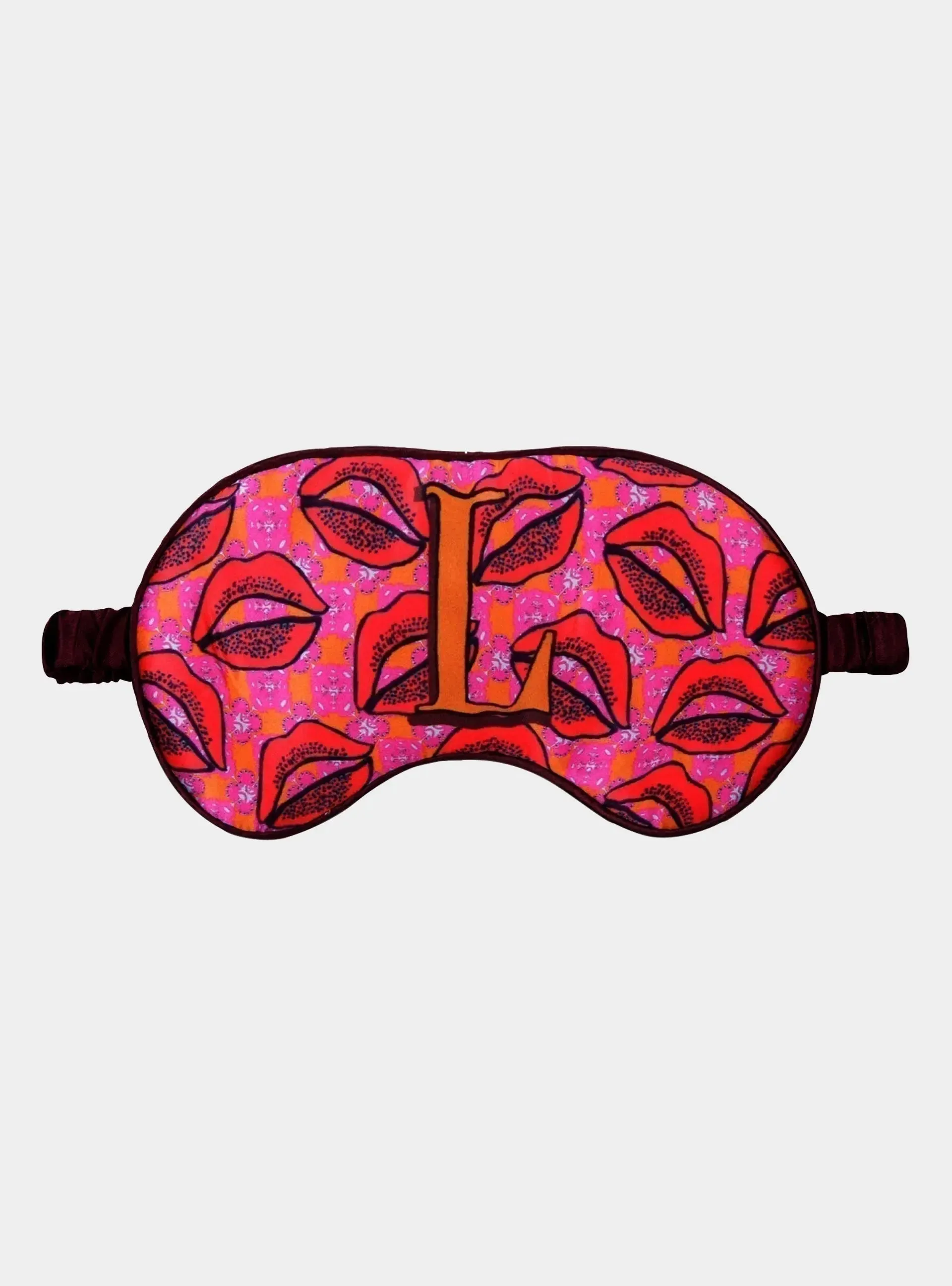 Silk Eye Mask / "L for Lips"