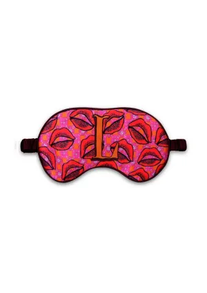 Silk Eye Mask / "L for Lips"