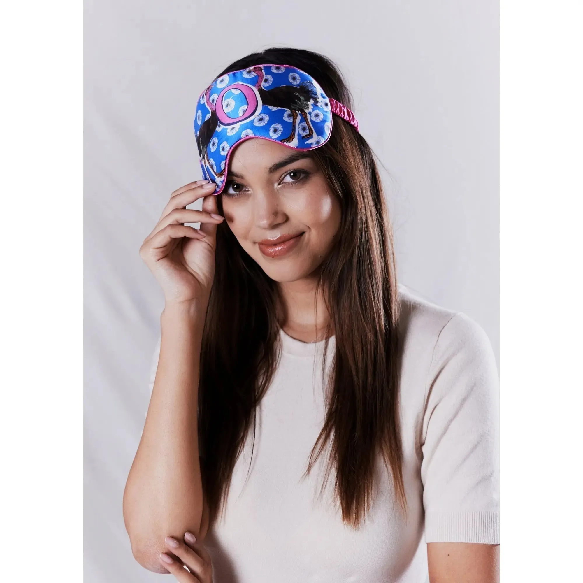 Silk Eye Mask / "O for Ostrich