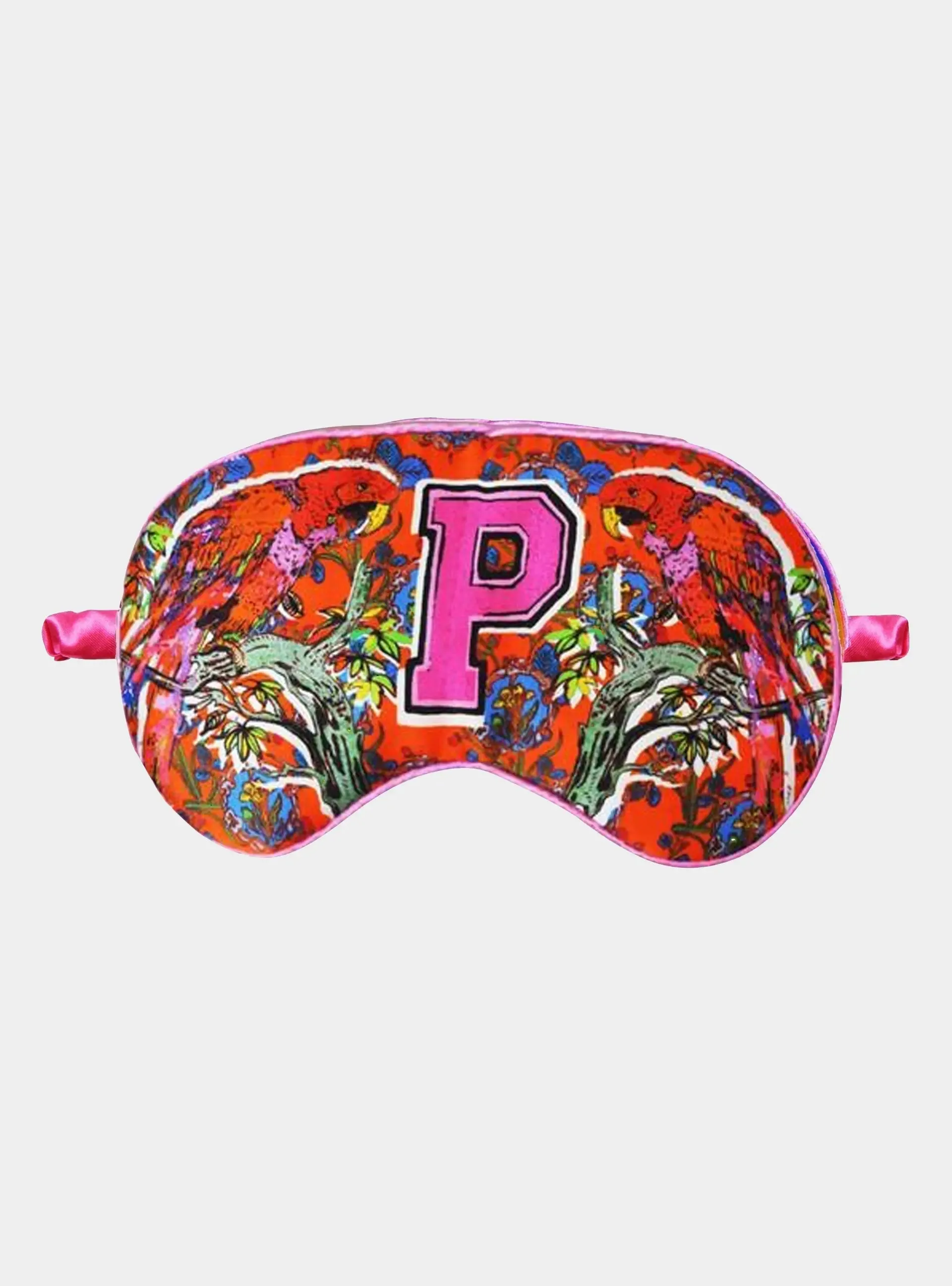 Silk Eye Mask / "P for Parrot"