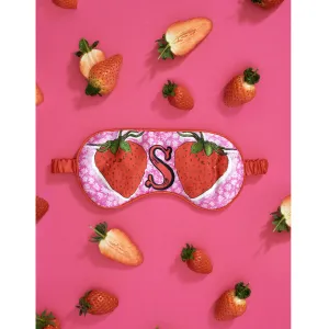 Silk Eye Mask / "S for Strawberries"