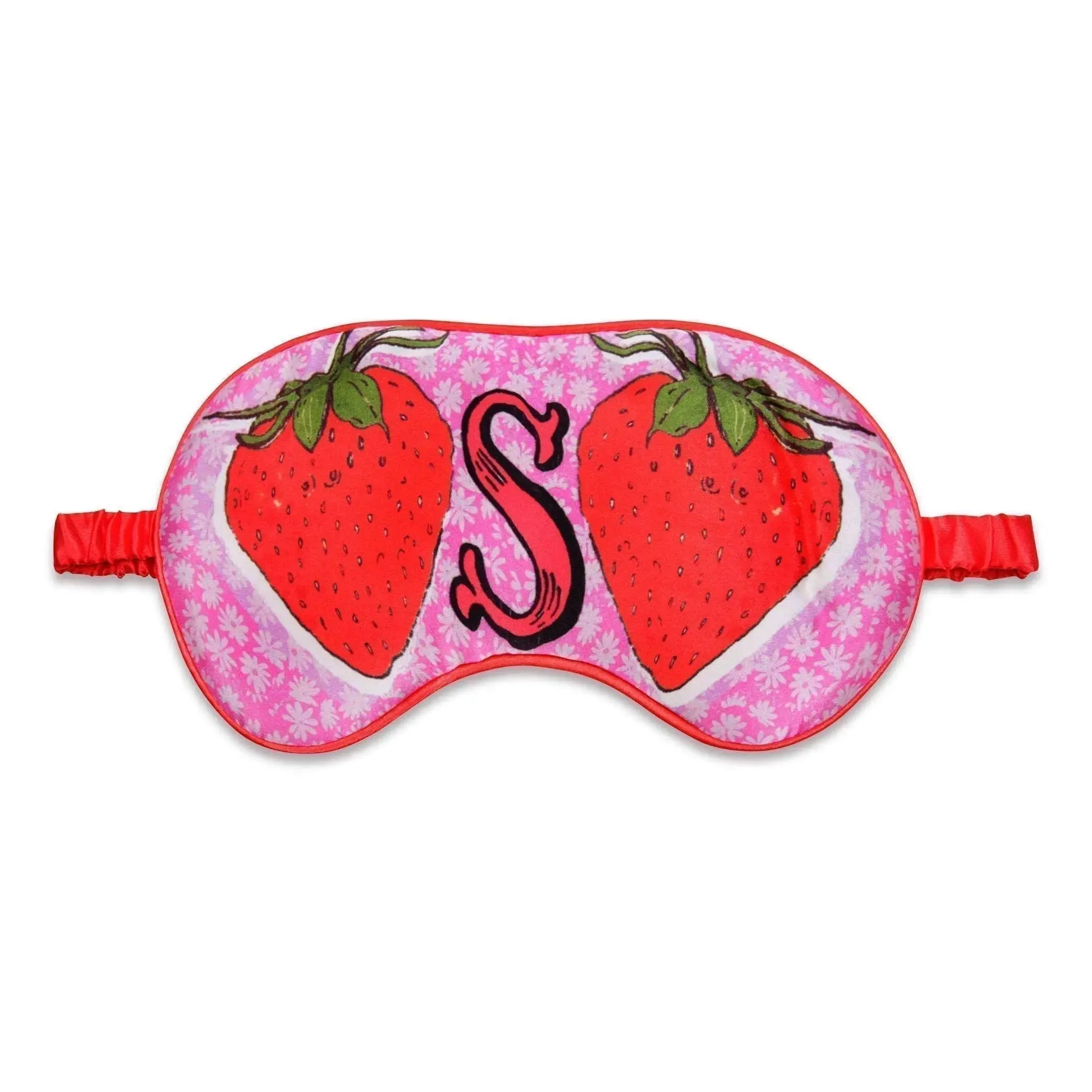 Silk Eye Mask / "S for Strawberries"