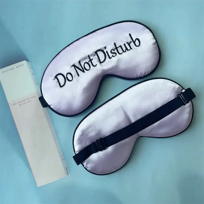 Sleep in Style with our Embroidered Silk Sleep Mask, Offering Chic Slumber and Luxurious Comfort Soft Blackout Blindfold With Adjustable Strap