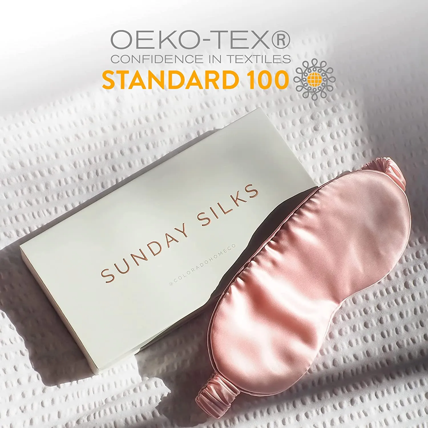 Sleep Mask Silk 100% Pure Mulberry Silk Midnight Pink