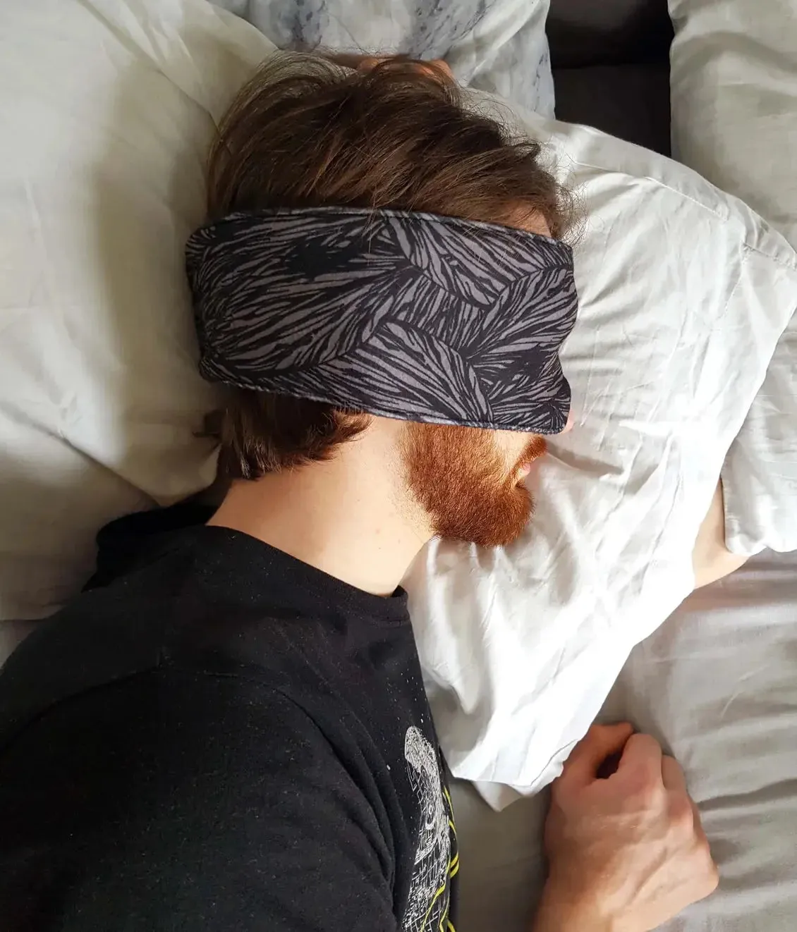 The Black Calm Wrap Cotton Sleep Mask