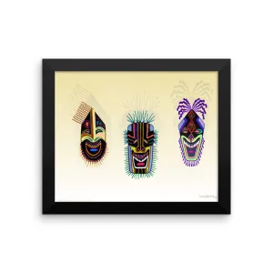 TRIBAL MASKS Framed poster