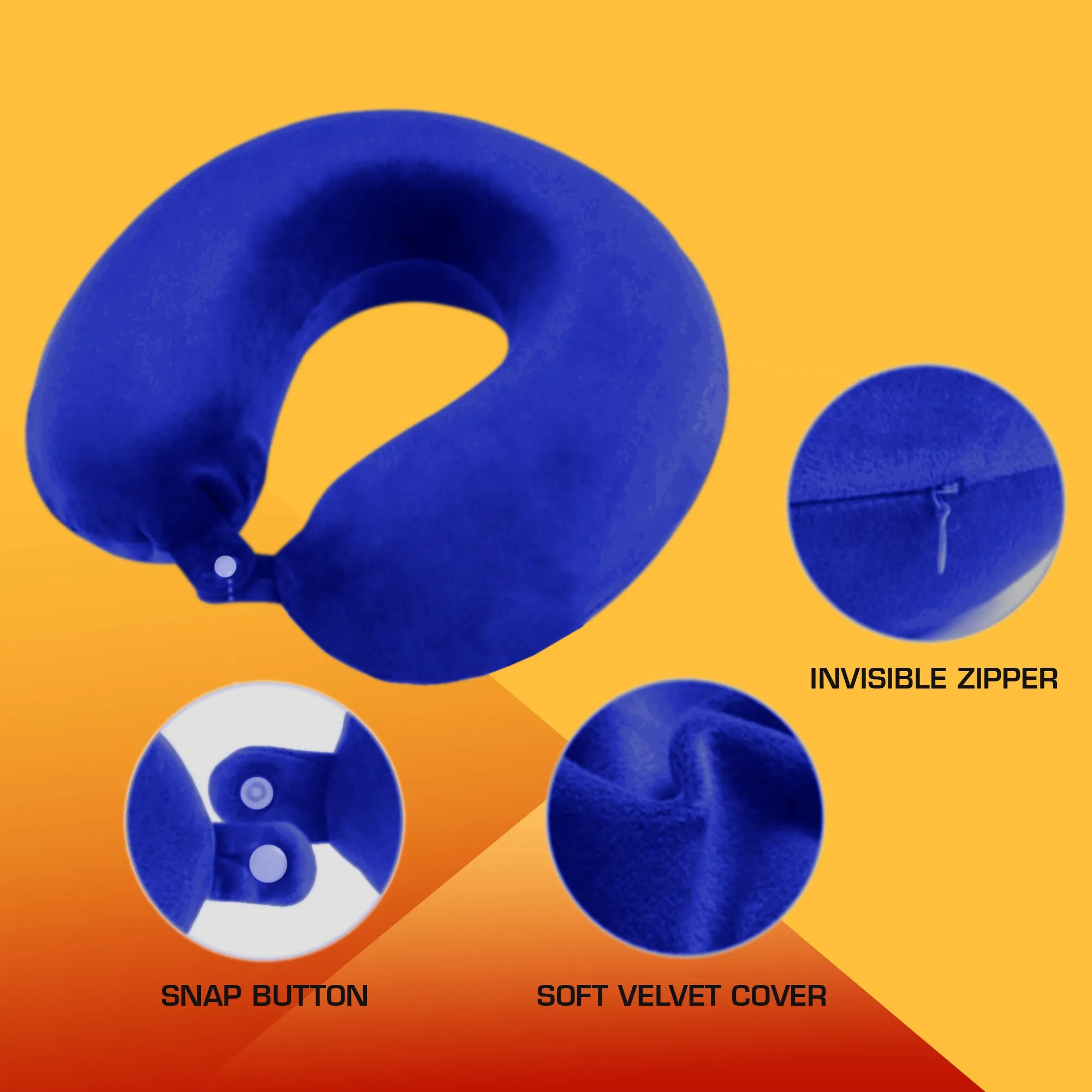 U-Shape Memory Foam Neck Pillow With Eye mask