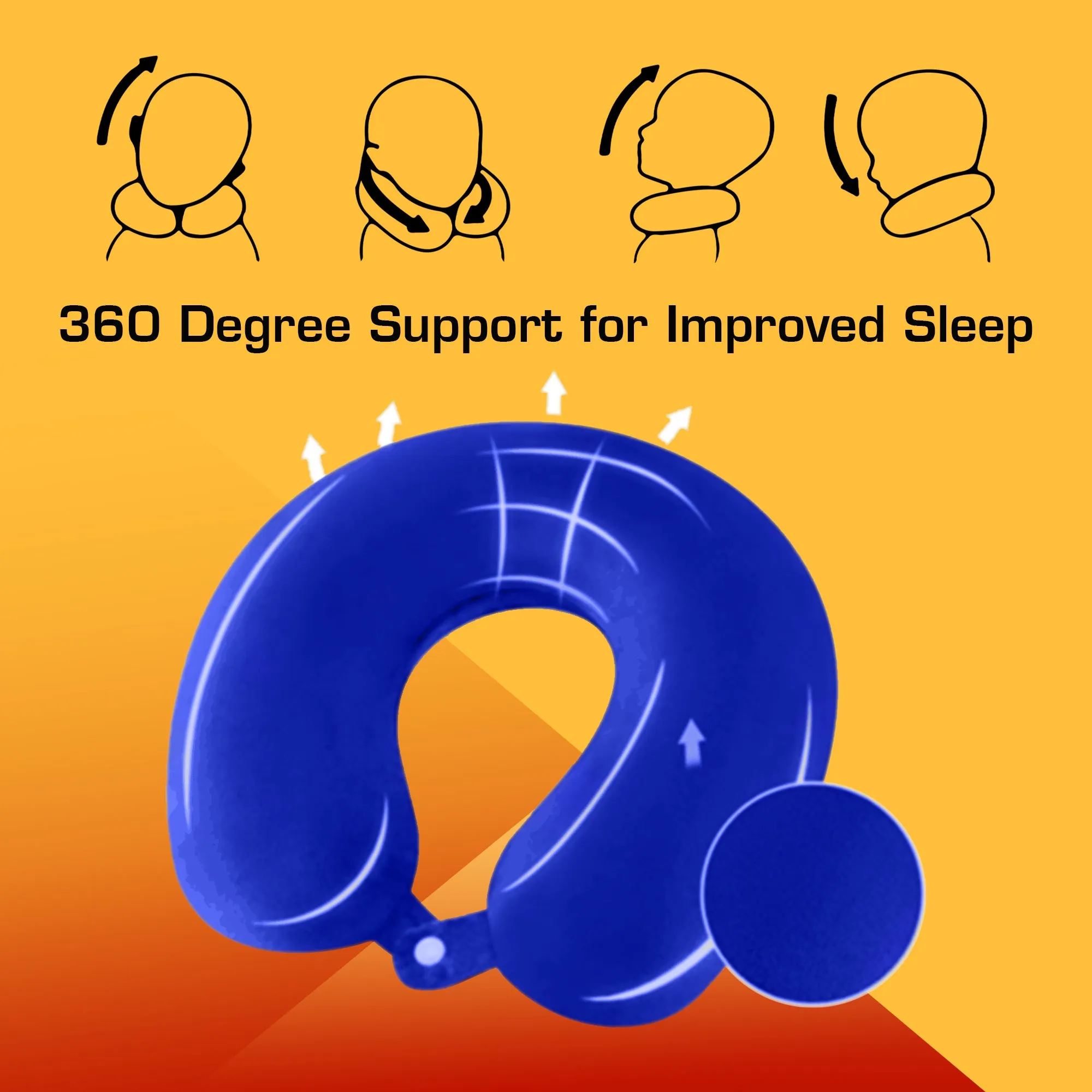 U-Shape Memory Foam Neck Pillow With Eye mask
