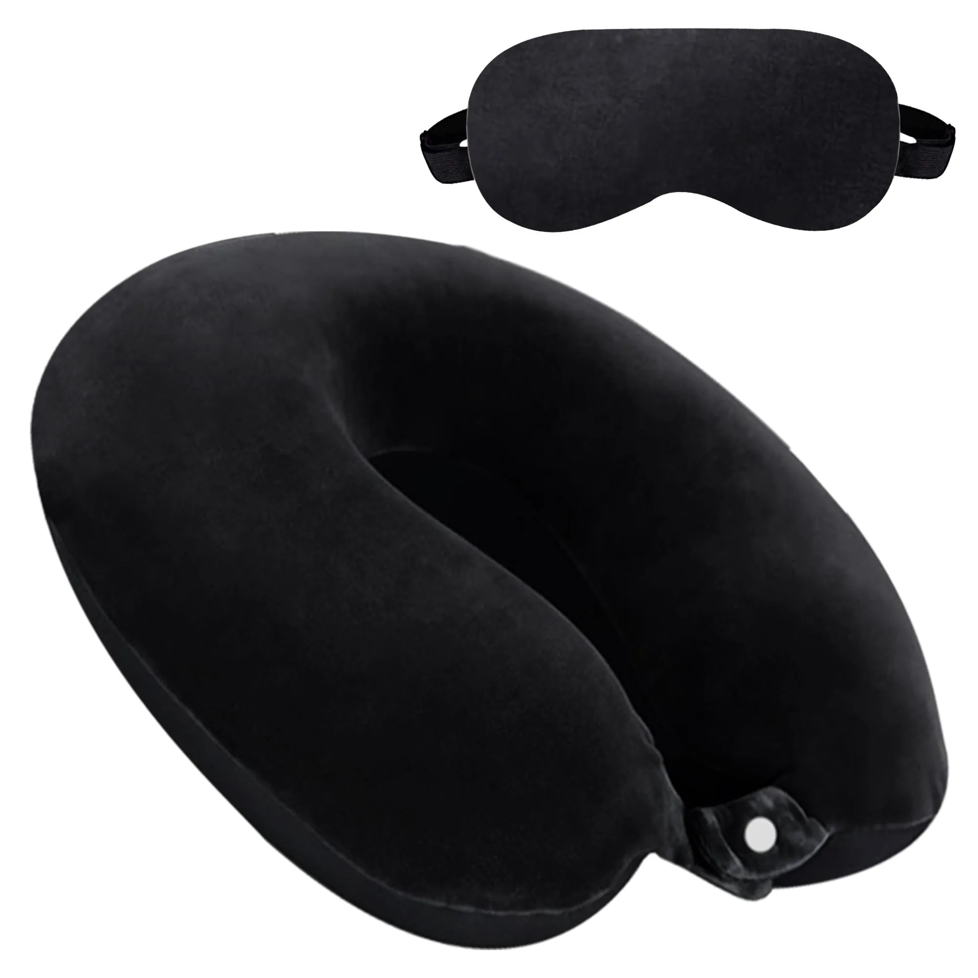U-Shape Memory Foam Neck Pillow With Eye mask