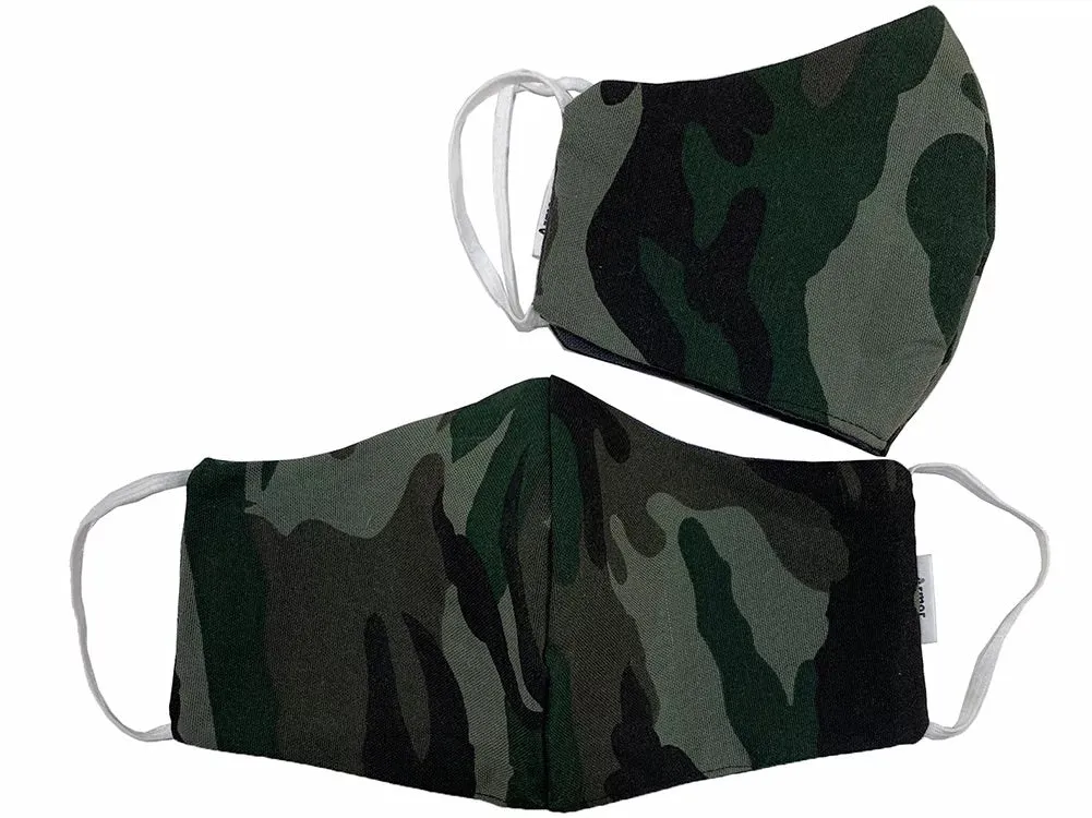 Unisex Army Print Washable Face Masks
