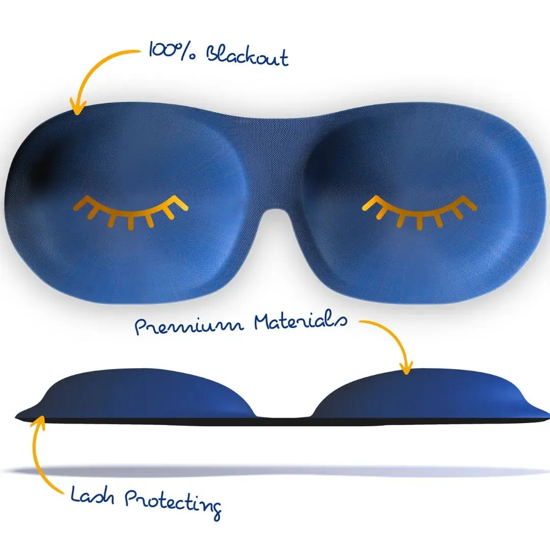 Wink Blue Contoured 3D Blackout Sleep Mask