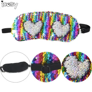Women Girls Funny Reversible Sequins Mermaid Sleeping Eye Masks DIY Color Changing Party Mask Drop Shipping