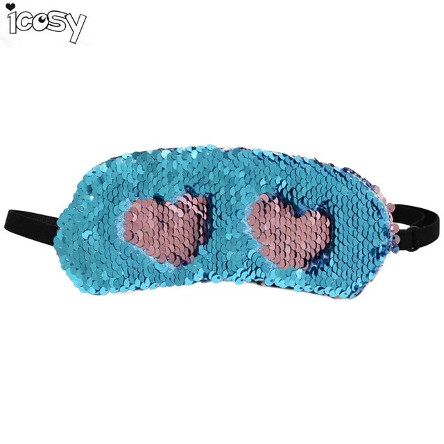 Women Girls Funny Reversible Sequins Mermaid Sleeping Eye Masks DIY Color Changing Party Mask Drop Shipping