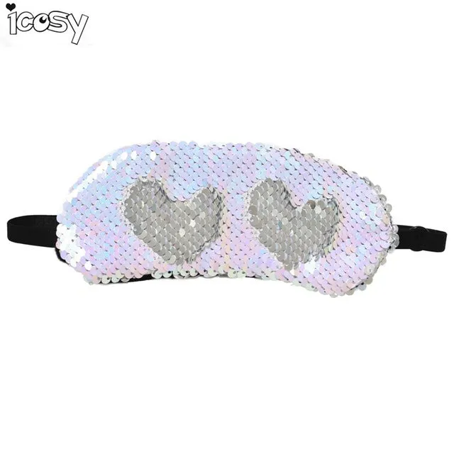Women Girls Funny Reversible Sequins Mermaid Sleeping Eye Masks DIY Color Changing Party Mask Drop Shipping