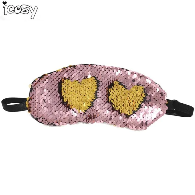 Women Girls Funny Reversible Sequins Mermaid Sleeping Eye Masks DIY Color Changing Party Mask Drop Shipping