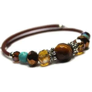 Wrap Bracelet - Tiger Eye and Turquoise
